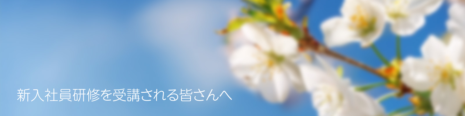 新入社員研修を受講される皆さんへ