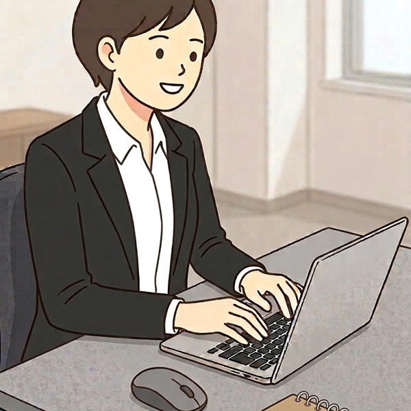 タイピングする人
