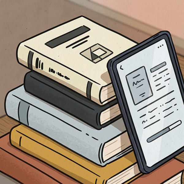 書籍とタブレット